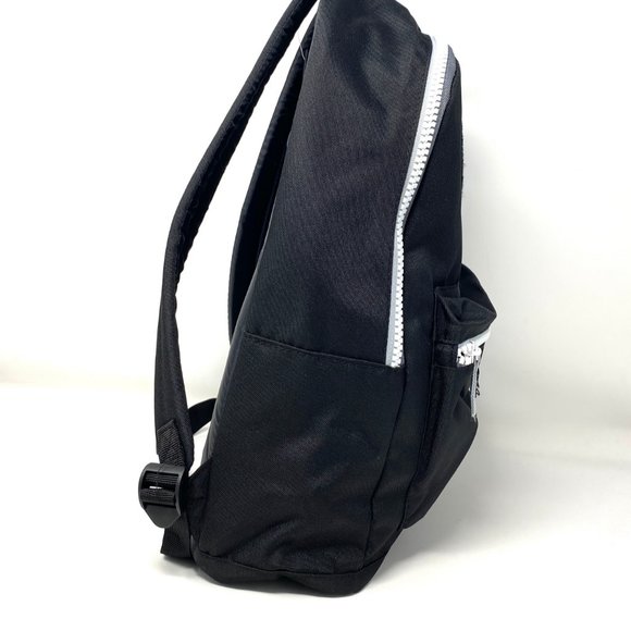 CONVERSE Men's Backpack 2 Zipper 10019373-001 Chenille Day Pack Black CTAS Patch - Picture 2 of 5